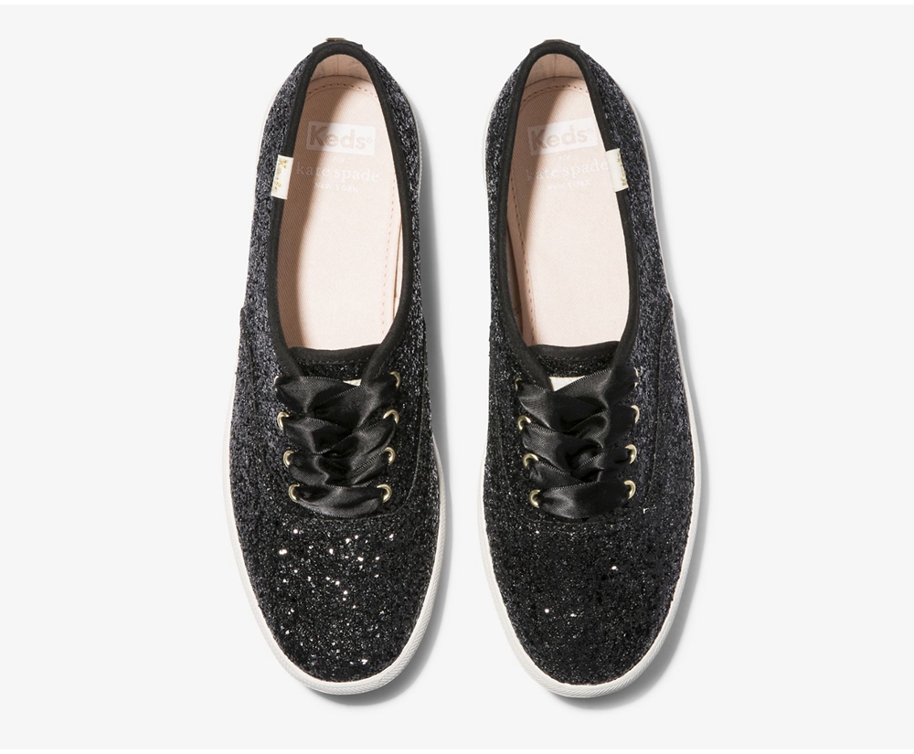 Basket Keds Femme Noir - Kate Spade New York Champion Glitter - 316-VBWKPH